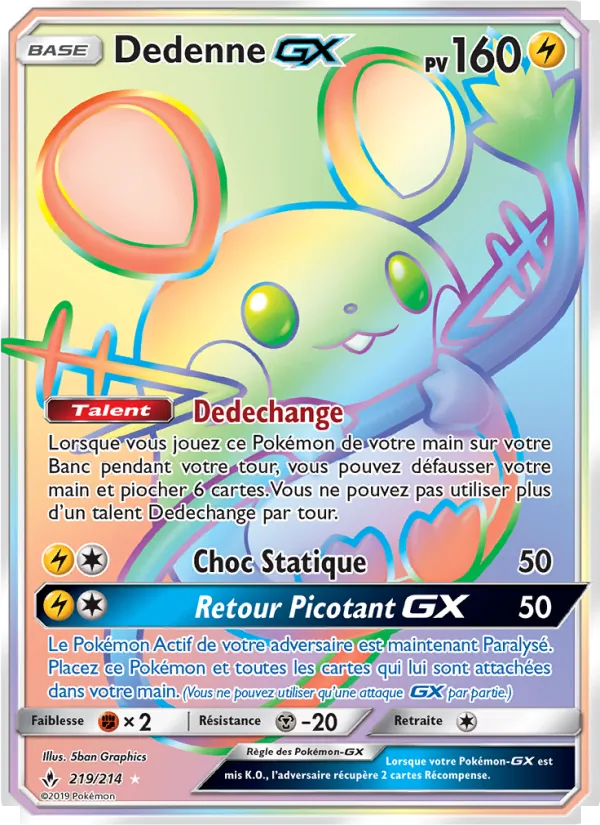 Dedenne GX (Unbroken Bonds #219/214)