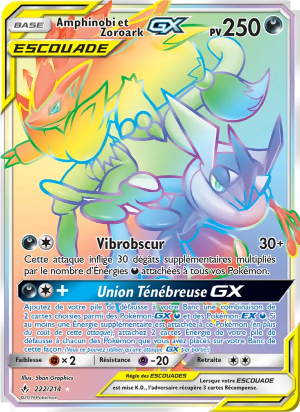 Amphinobi et Zoroark GX (Unbroken Bonds #222/214)