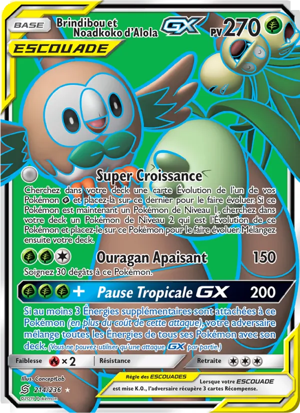 Brindibou et Noadkoko d’Alola GX (Unified Minds #214/236)