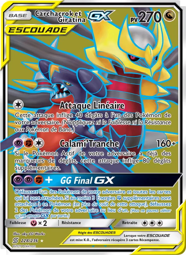 Carchacrok et Giratina GX (Harmonie des Esprits #228/236)