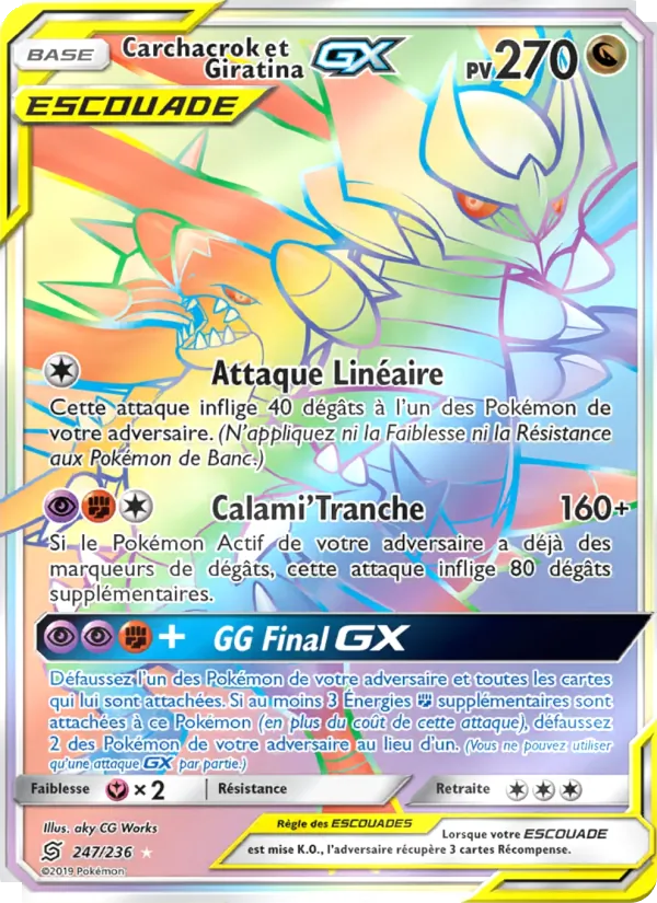Carchacrok et Giratina GX (Harmonie des Esprits #247/236)