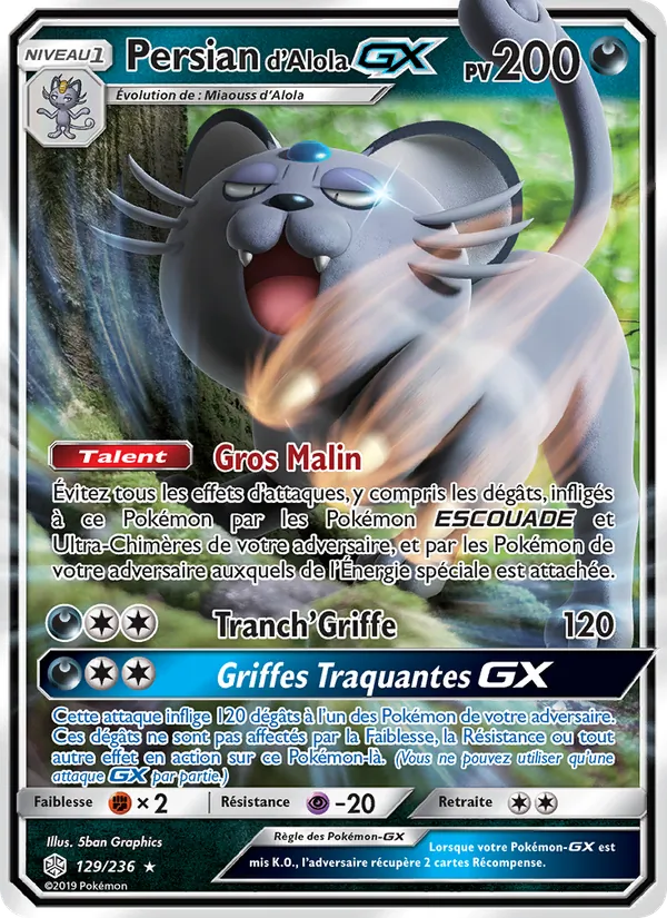 Persian d’Alola GX (Éclipse Cosmique #129/236)