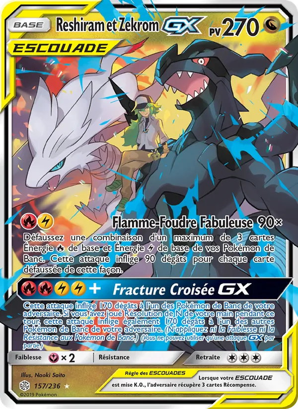 Reshiram et Zekrom GX (Éclipse Cosmique #157/236)
