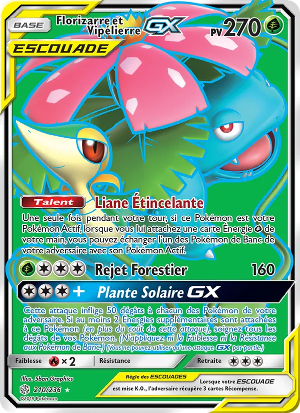 Florizarre et Vipélierre GX (Cosmic Eclipse #210/236)