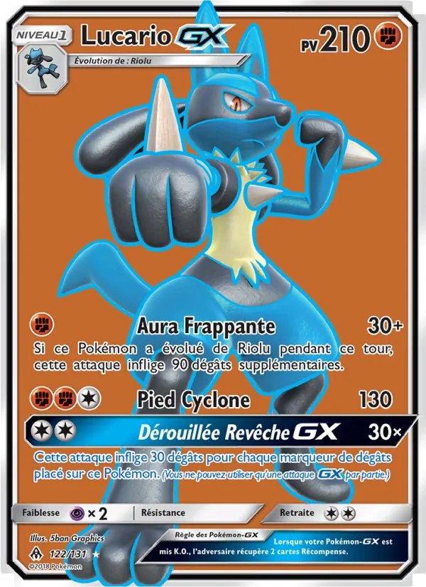 Lucario GX (Forbidden Light #122/131)