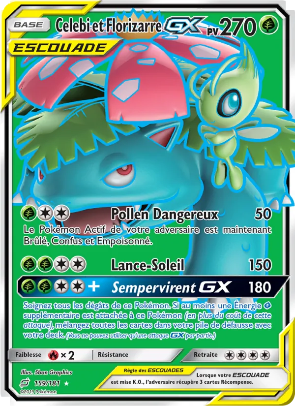 Celebi et Florizarre GX (Team Up #159/181)