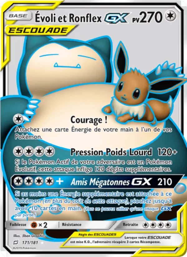Évoli et Ronflex GX (Team Up #171/181)