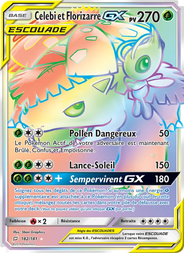 Celebi et Florizarre GX (Team Up #182/181)