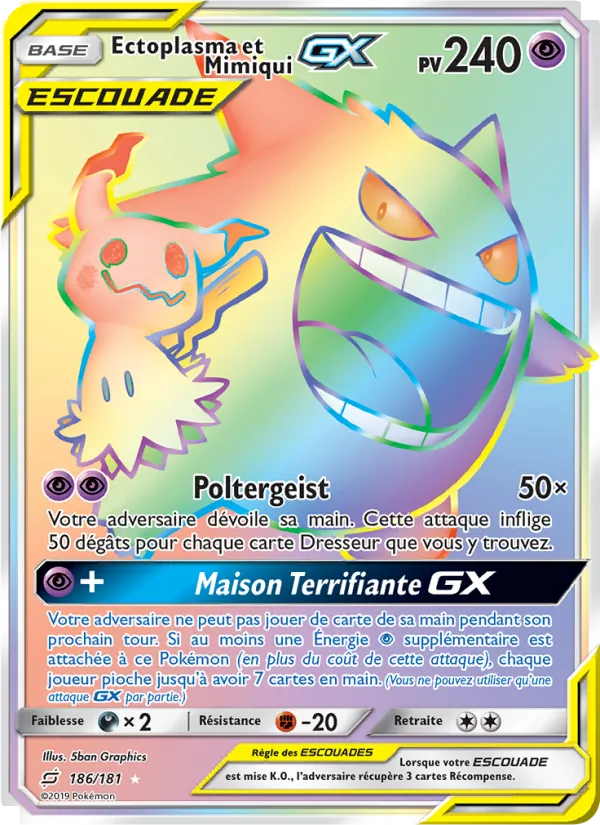 Ectoplasma et Mimiqui GX (Duo de Choc #186/181)