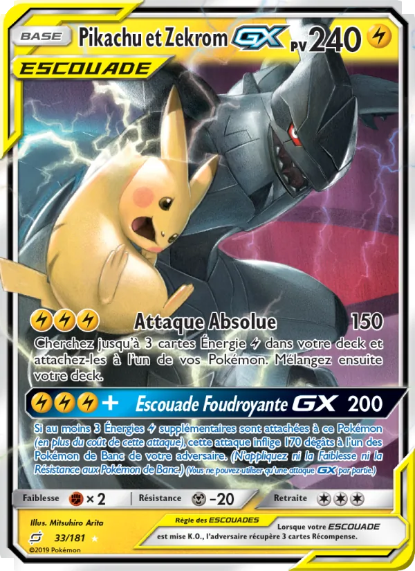 Pikachu et Zekrom GX (Duo de Choc #33/181)