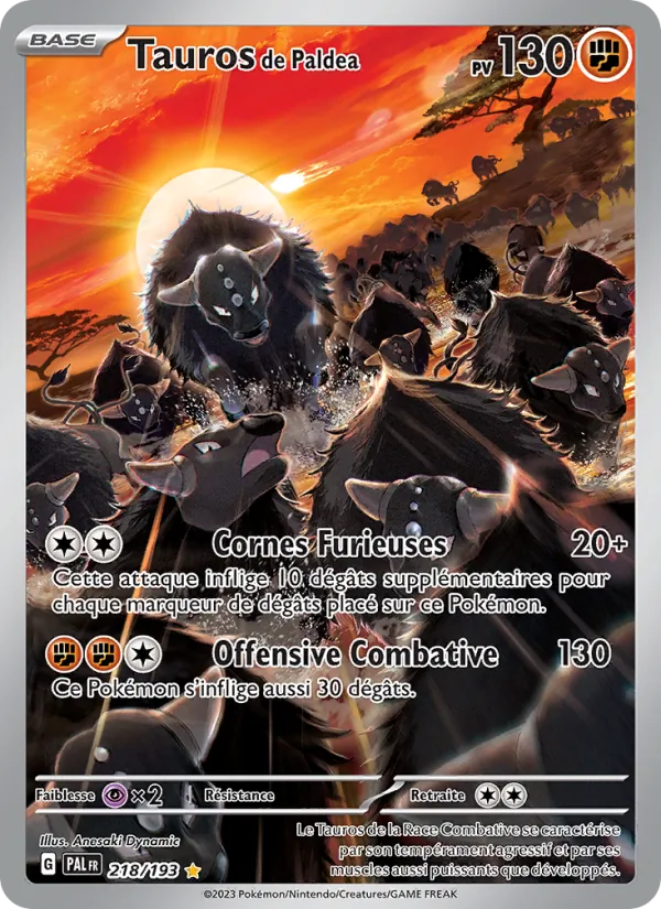 Tauros de Paldea (Évolutions à Paldea #218/193)