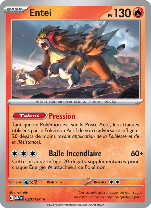 Entei (Flammes Obsidiennes #030/197)