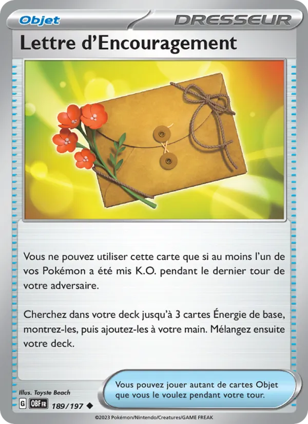 Lettre d'Encouragement (Obsidian Flames #189/197)
