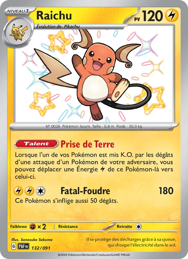 Raichu (Destinées de Paldea #132/91)