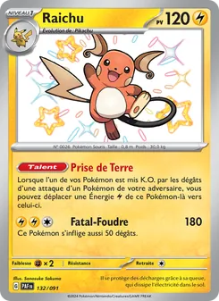 Raichu (Destinées de Paldea #132/91)