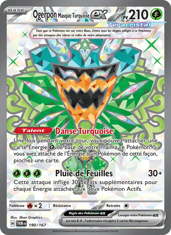 Ogerpon Masque Turquoise-ex (Mascarade Crépusculaire #190/167)