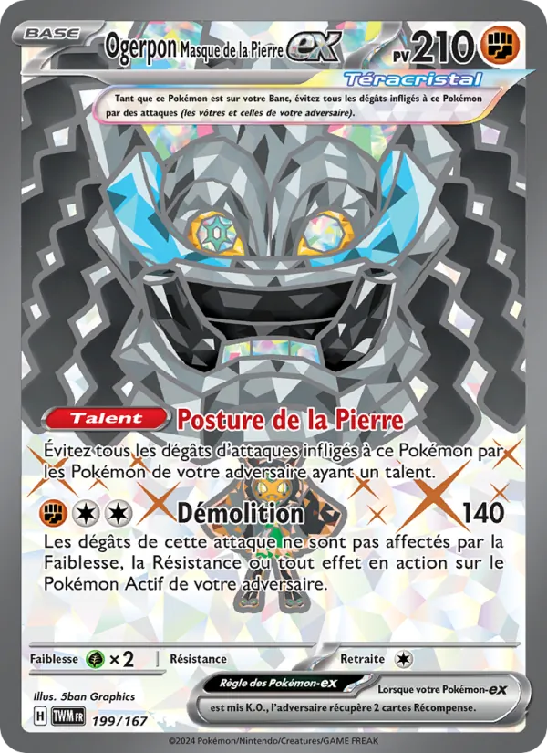 Ogerpon Masque de la Pierre-ex (Mascarade Crépusculaire #199/167)