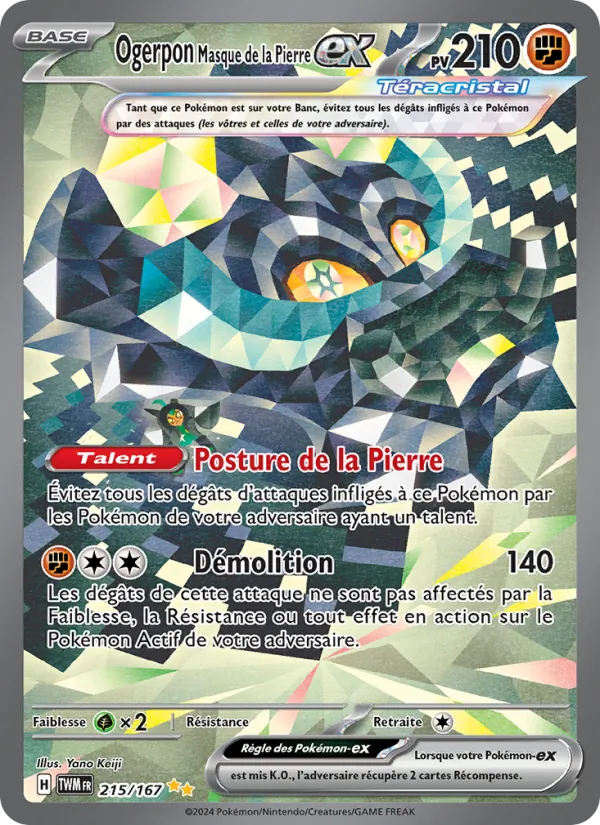 Ogerpon Masque de la Pierre-ex (Mascarade Crépusculaire #215/167)