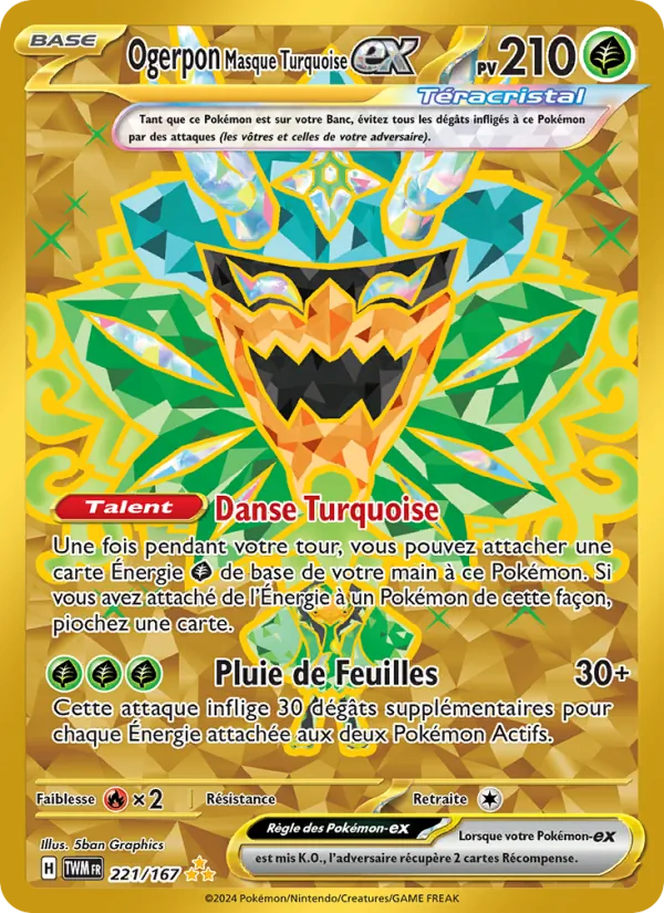 Ogerpon Masque Turquoise-ex (Mascarade Crépusculaire #221/167)
