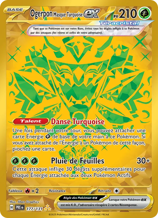 Ogerpon Masque Turquoise-ex (Évolutions Prismatiques #177/131)