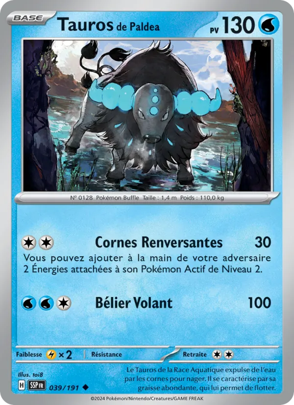 Tauros de Paldea (Étincelles Déferlantes #039/191)