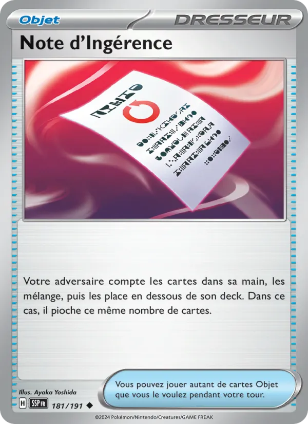 Note d'Ingérence (Étincelles Déferlantes #181/191)
