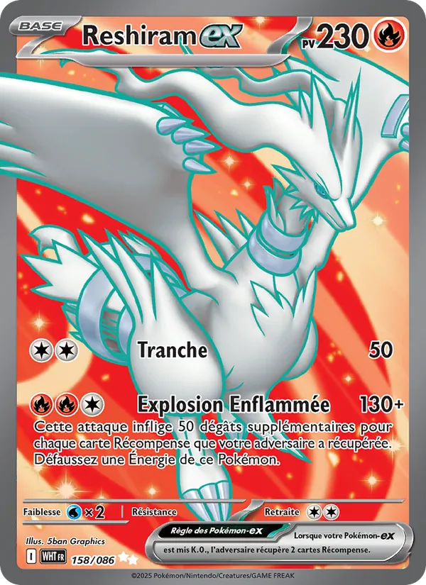 Reshiram-ex (Flamme Blanche #158/86)