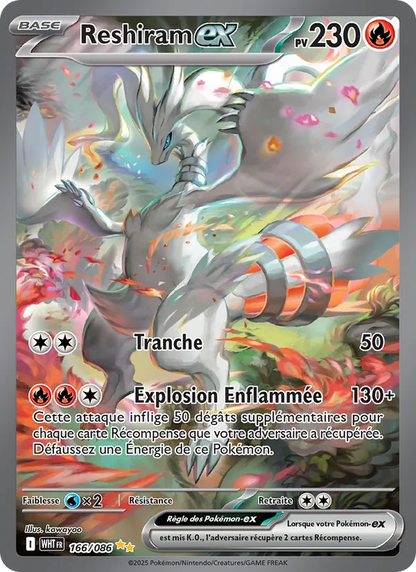 Reshiram-ex (Flamme Blanche #166/86)