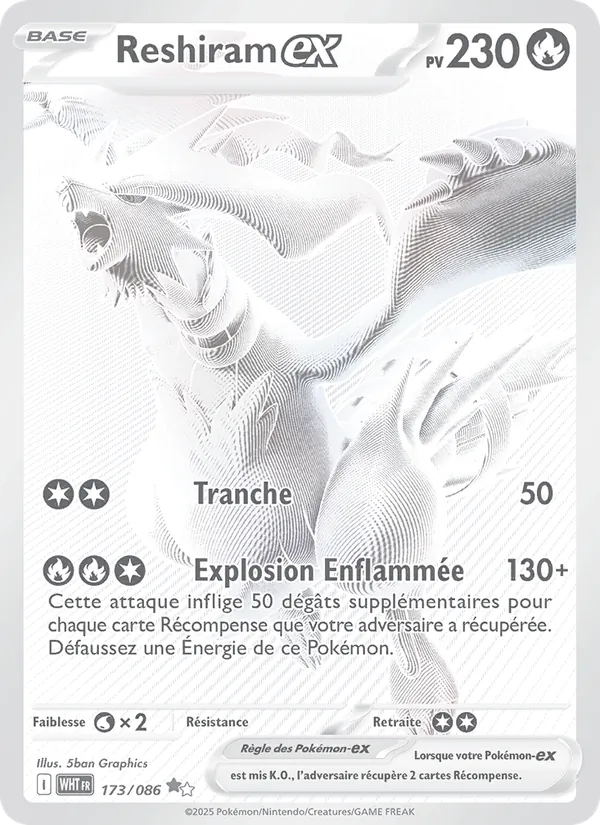 Reshiram-ex (Flamme Blanche #173/86)