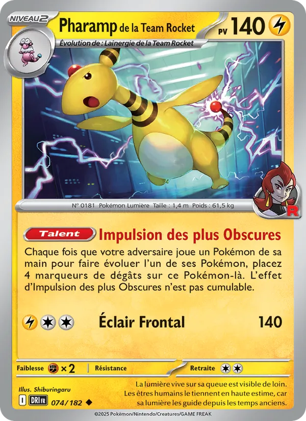 Pharamp de la Team Rocket (Rivalités Destinées #074/182)