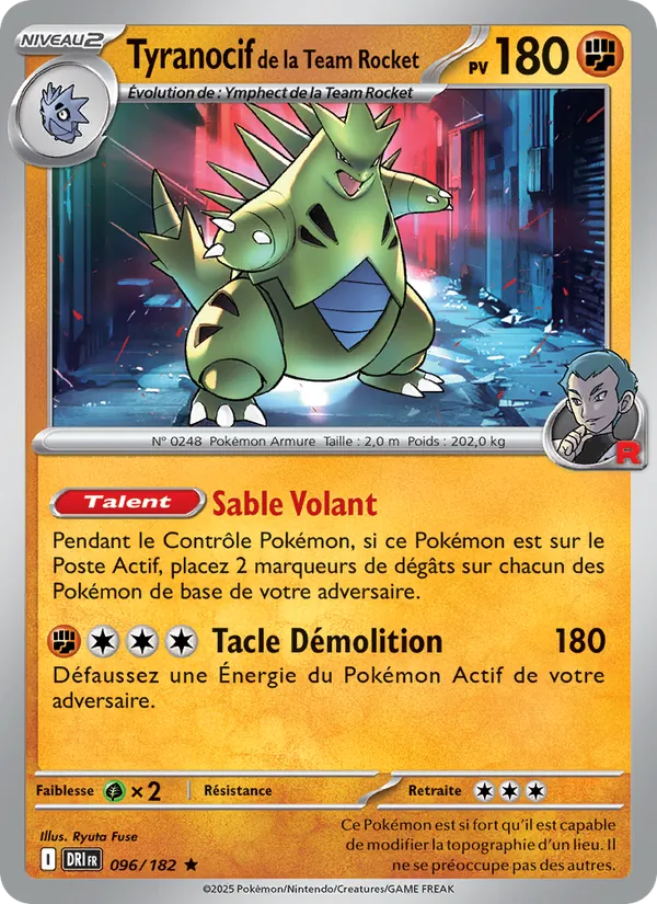 Tyranocif de la Team Rocket (Destined Rivals #096/182)
