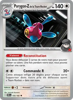 Porygon-Z de la Team Rocket (Rivalités Destinées #155/182)