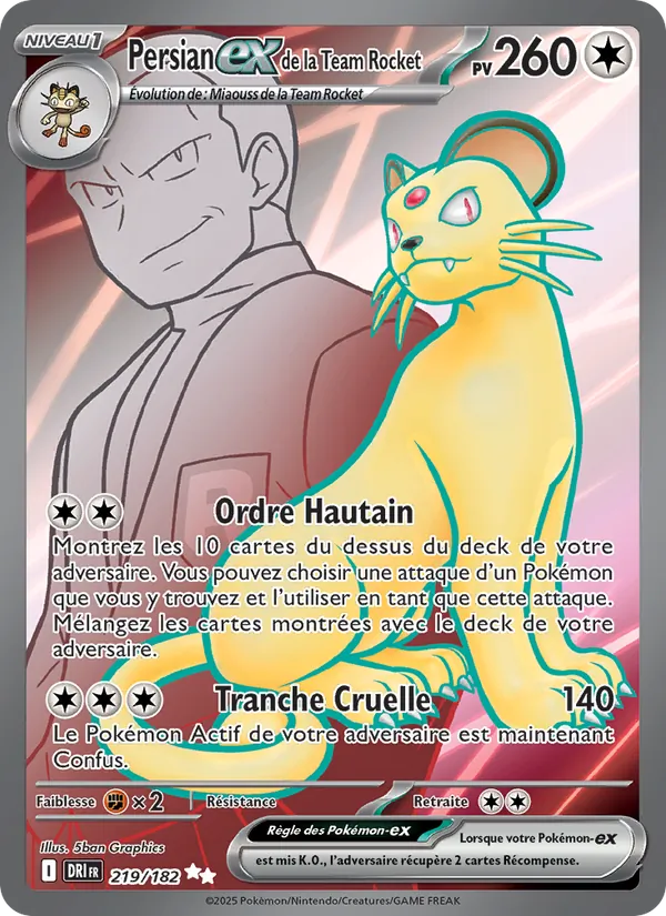 Persian-ex de la Team Rocket (Rivalités Destinées #219/182)