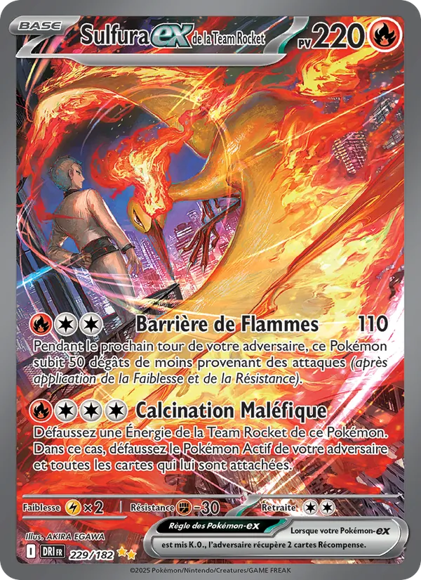 Sulfura-ex de la Team Rocket (Destined Rivals #229/182)