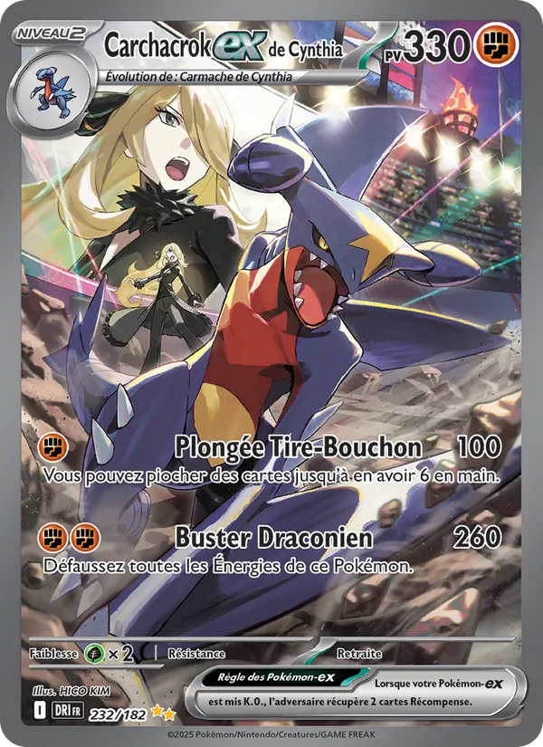 Carchacrok-ex de Cynthia (Destined Rivals #232/182)