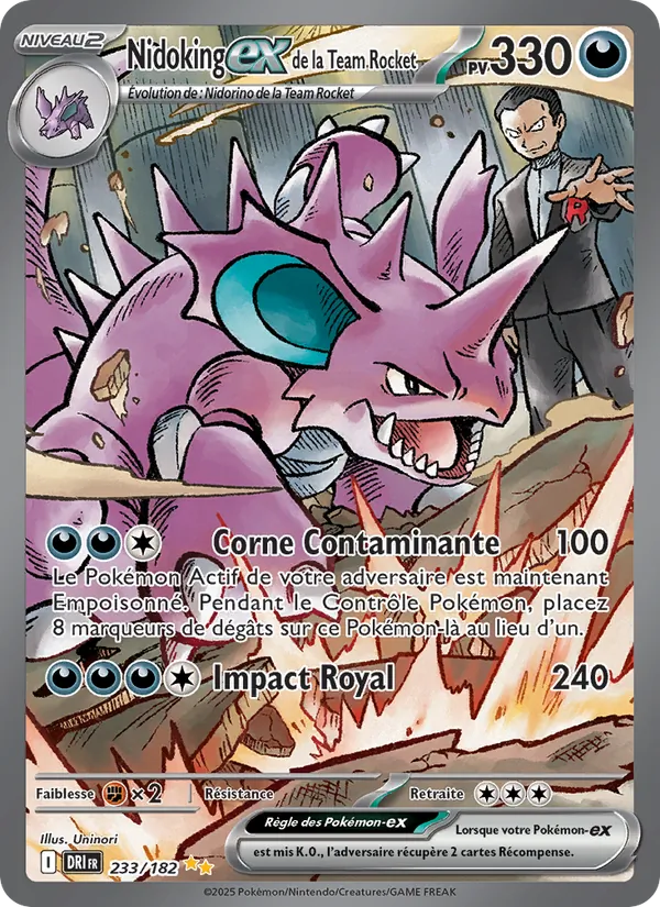 Nidoking-ex de la Team Rocket (Rivalités Destinées #233/182)
