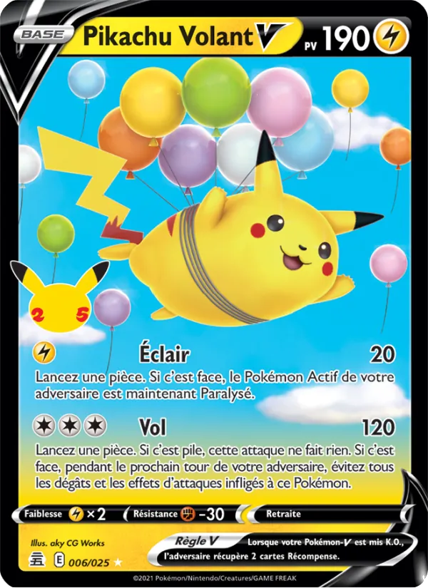 Pikachu Volant V (Célébrations #6/25)