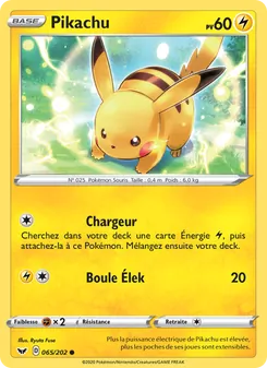 Pikachu (Épée et Bouclier #65/202)