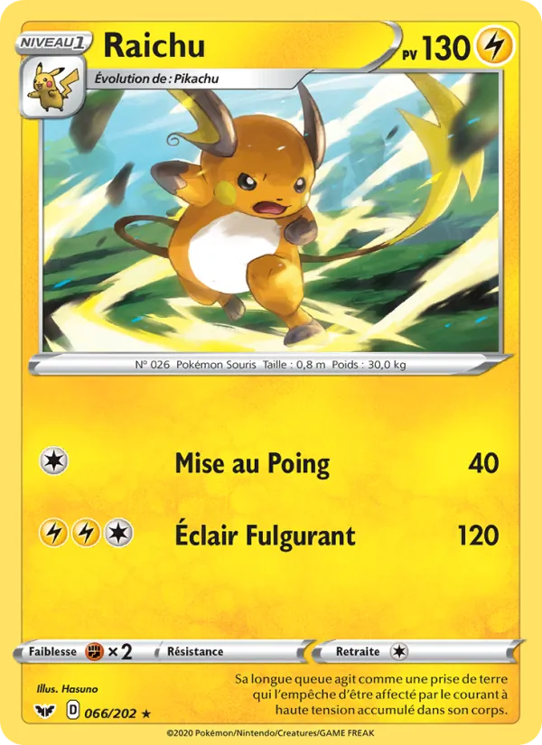 Raichu (Sword & Shield #66/202)