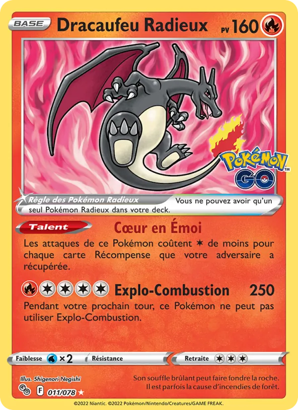 Dracaufeu Radieux (Pokémon GO #011/78)