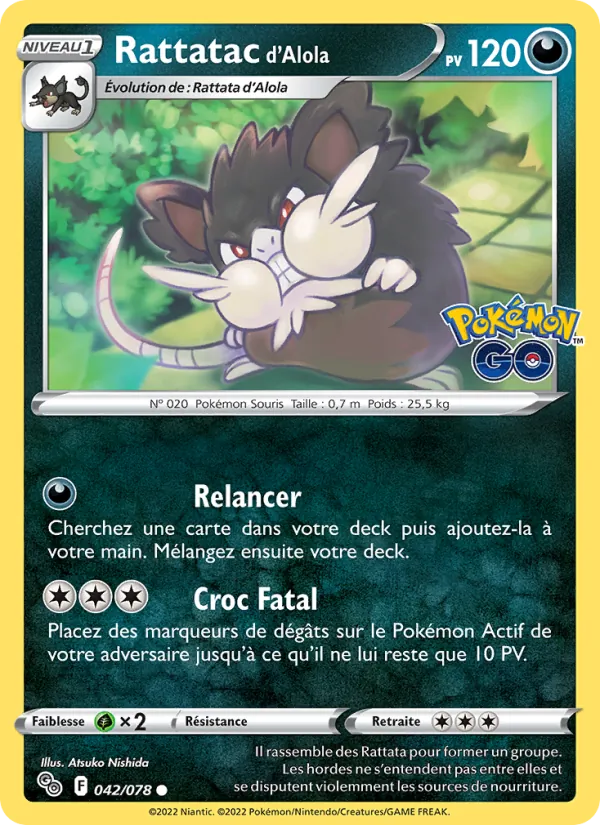 Rattatac d'Alola (Pokémon GO #042/78)