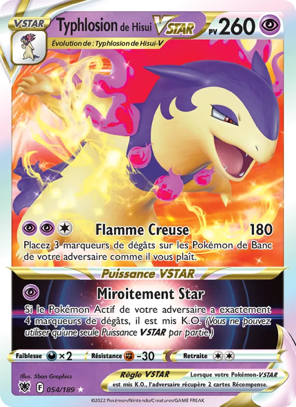 Typhlosion de Hisui VSTAR (Astres Radieux #054/189)