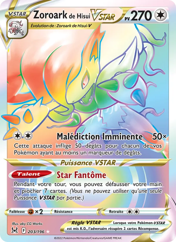 Zoroark de Hisui VSTAR (Origine Perdue #203/196)