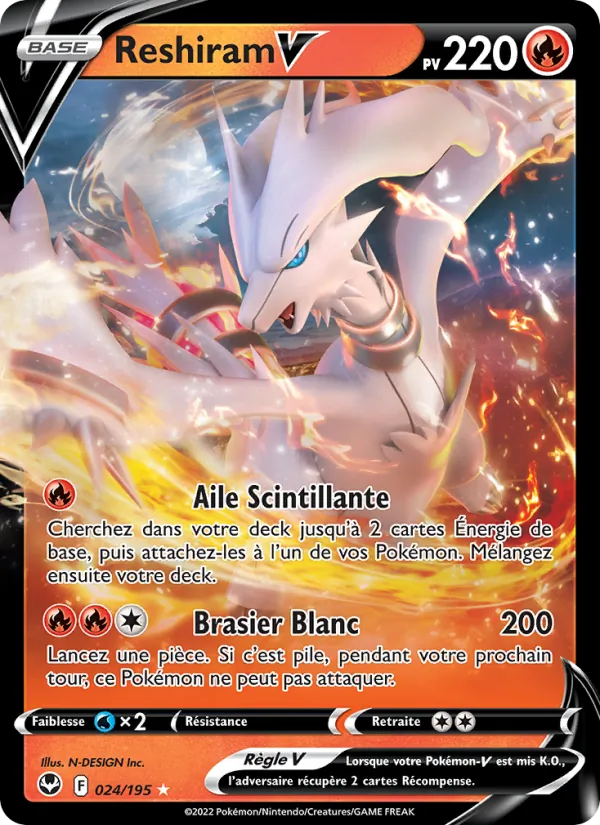 Reshiram V (Tempête Argentée #024/195)