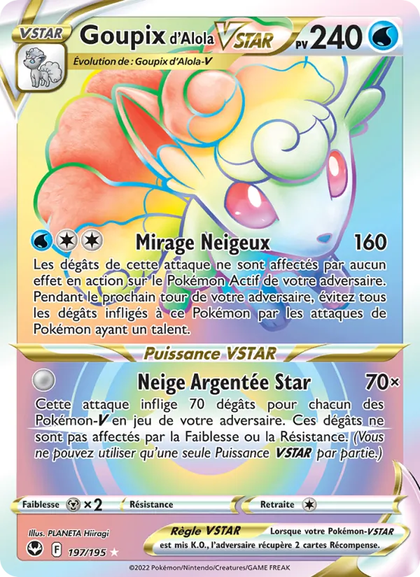 Goupix d'Alola VSTAR (Tempête Argentée #197/195)