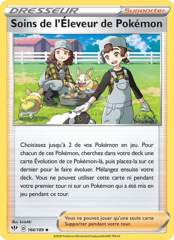 Soins de l'Éleveur de Pokémon (Ténèbres Embrasées #166/189)