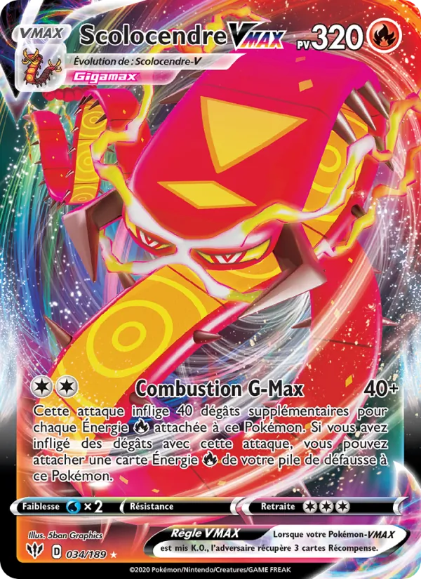 Scolocendre VMAX (Ténèbres Embrasées #34/189)