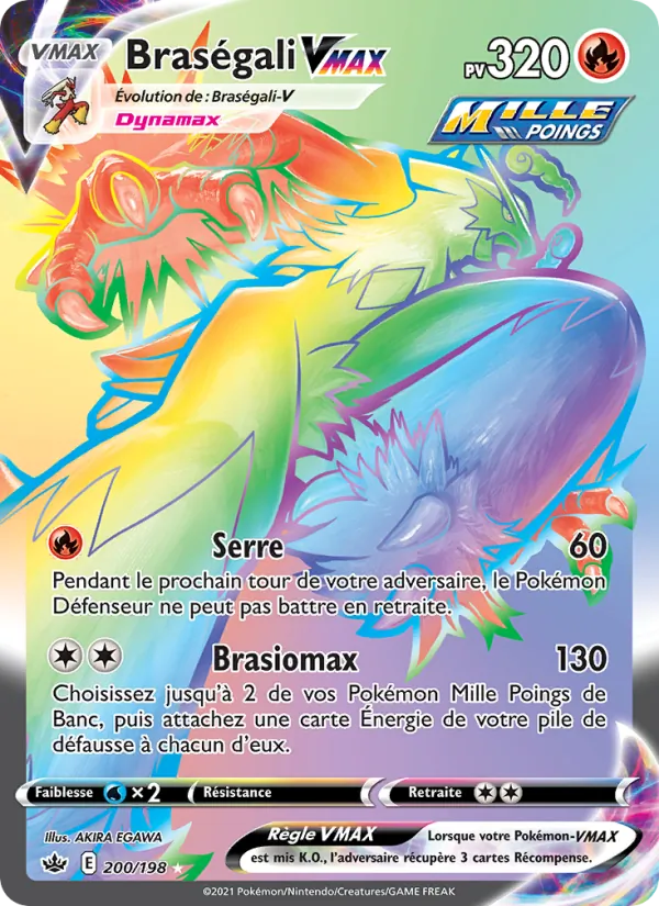 Braségali VMAX (Règne de Glace #200/198)