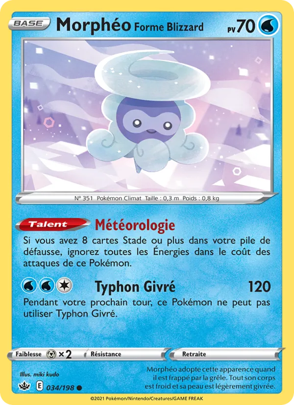 Morphéo Forme Blizzard (Règne de Glace #34/198)