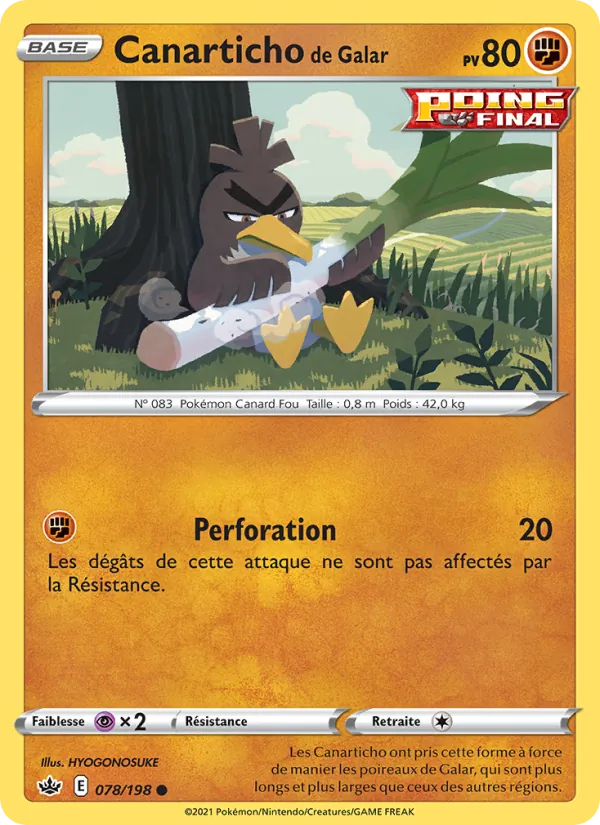 Canarticho de Galar (Règne de Glace #78/198)